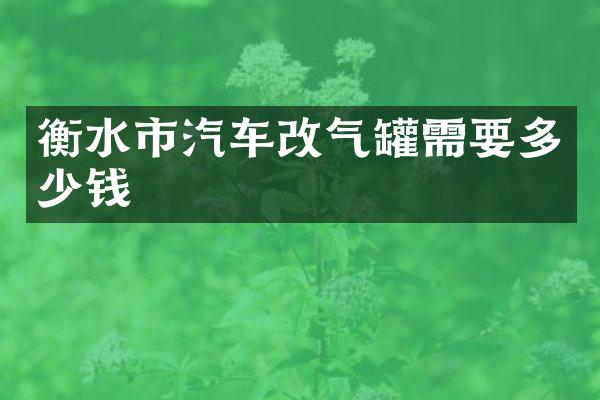 衡水市汽车改气罐需要多少钱