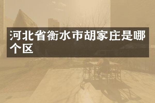 河北省衡水市胡家庄是哪个区