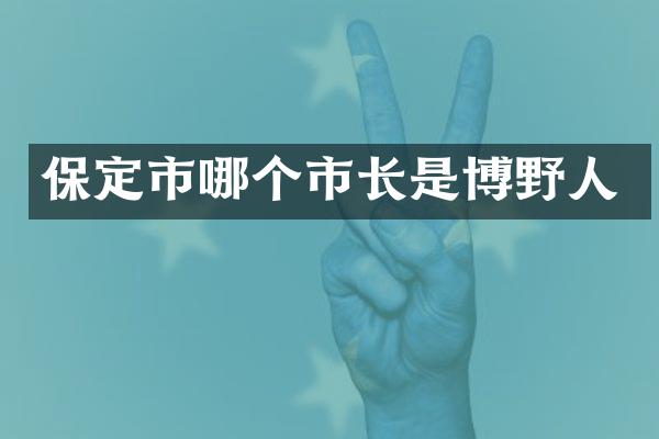 保定市哪个市长是博野人