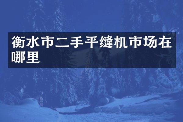 衡水市二手平缝机市场在哪里