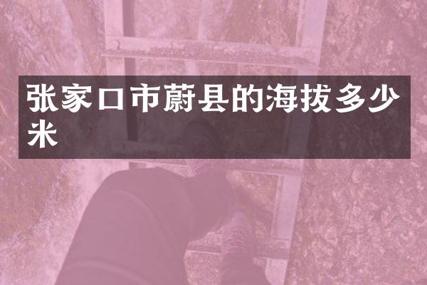 张家口市蔚县的海拔多少米
