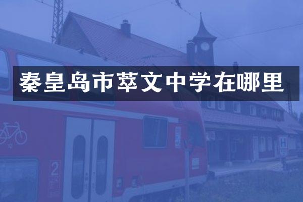 秦皇岛市萃文中学在哪里