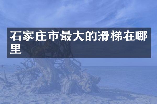石家庄市最大的滑梯在哪里
