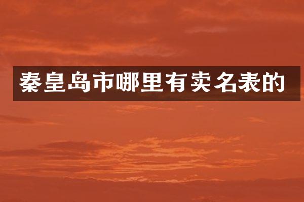 秦皇岛市哪里有卖名表的