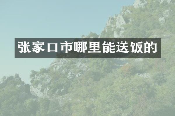 张家口市哪里能送饭的
