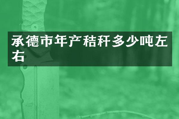 承德市年产秸秆多少吨左右