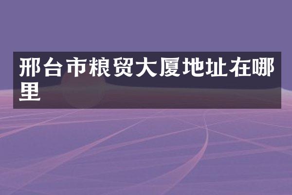 邢台市粮贸大厦地址在哪里