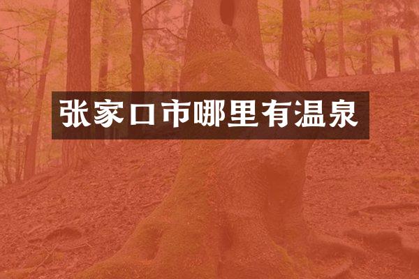张家口市哪里有温泉