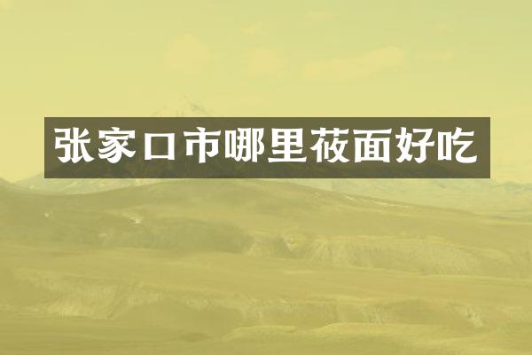 张家口市哪里莜面好吃