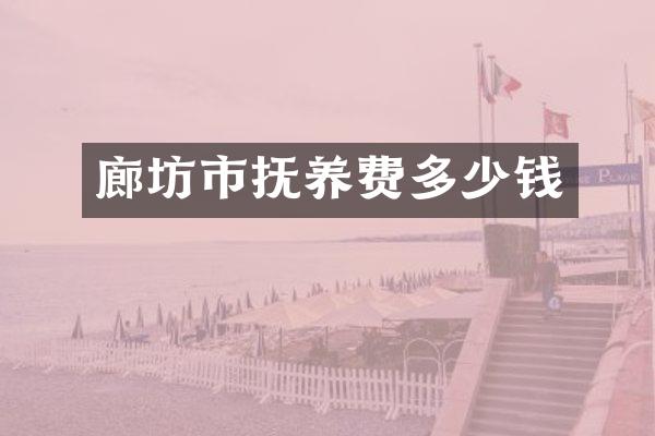 廊坊市抚养费多少钱