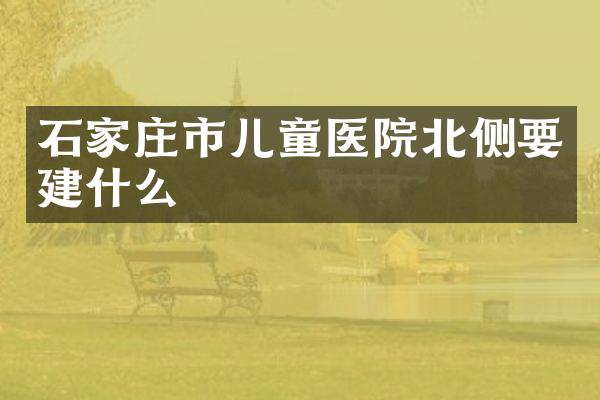 石家庄市儿童医院北侧要建什么