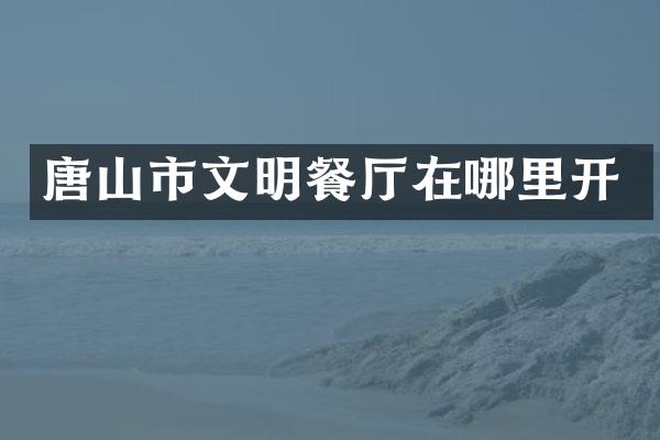 唐山市文明餐厅在哪里开