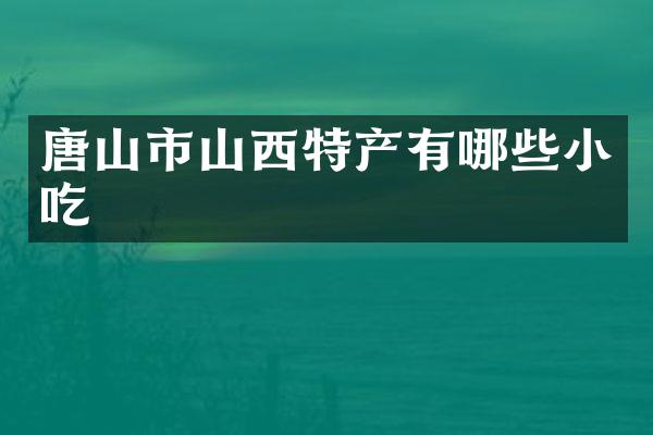 唐山市山西特产有哪些小吃
