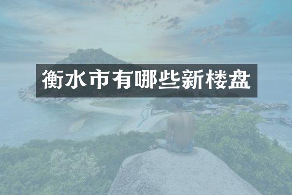 衡水市有哪些新楼盘