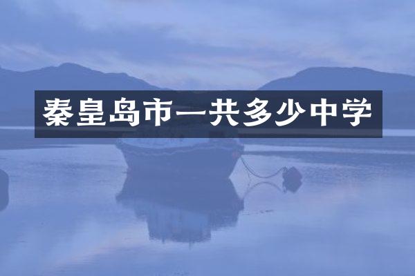 秦皇岛市一共多少中学