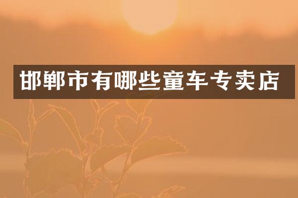 邯郸市有哪些童车专卖店