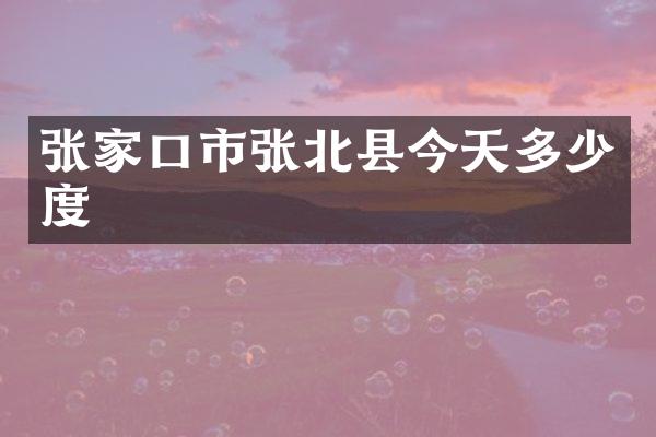 张家口市张北县今天多少度