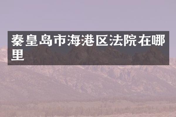 秦皇岛市海港区法院在哪里