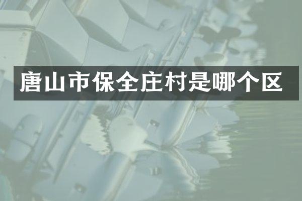唐山市保全庄村是哪个区