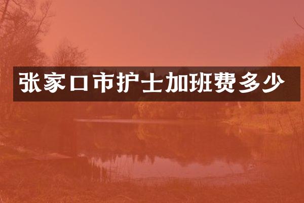 张家口市护士加班费多少