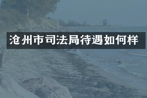 沧州市司法局待遇如何样