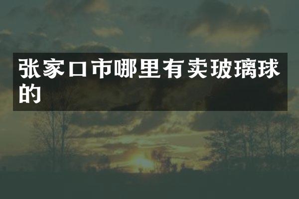 张家口市哪里有卖玻璃球的