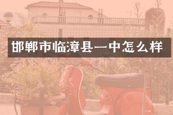 邯郸市临漳县一中怎么样