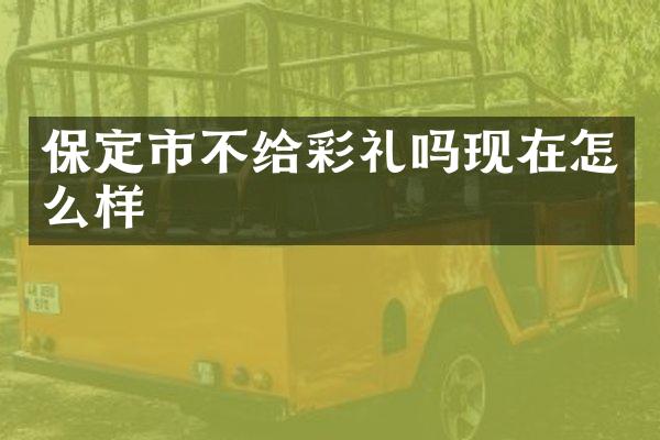 保定市不给彩礼吗现在怎么样