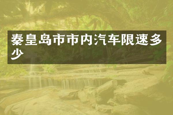 秦皇岛市市内汽车限速多少