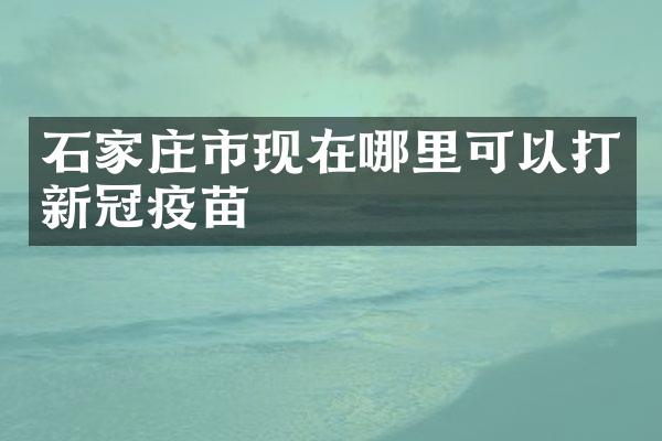 石家庄市现在哪里可以打新冠疫苗