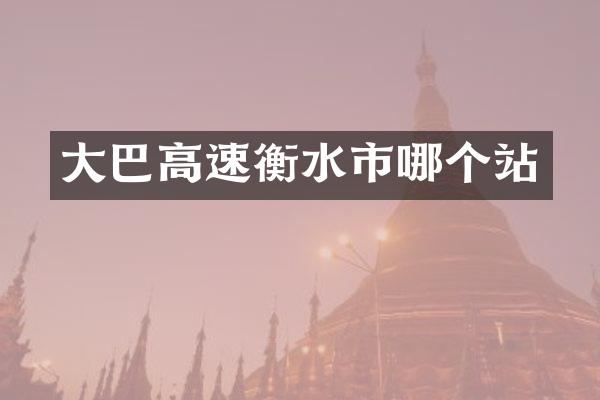 大巴高速衡水市哪个站
