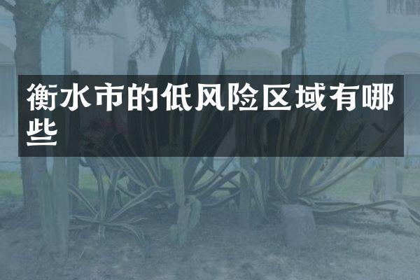 衡水市的低风险区域有哪些