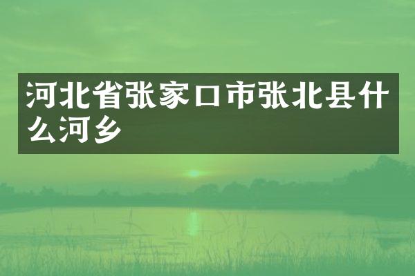 河北省张家口市张北县什么河乡