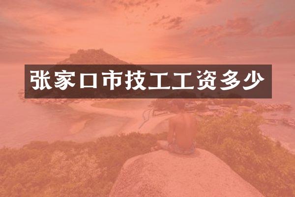 张家口市技工工资多少