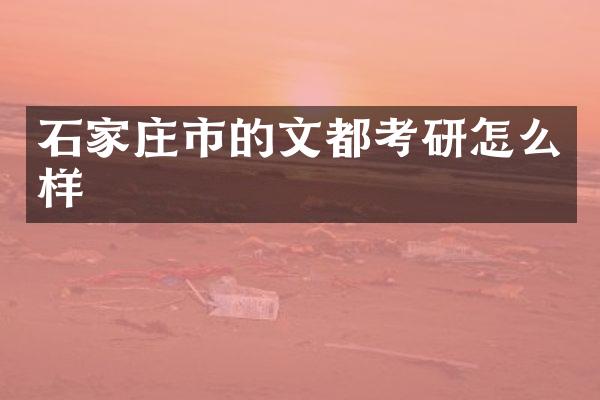 石家庄市的文都考研怎么样