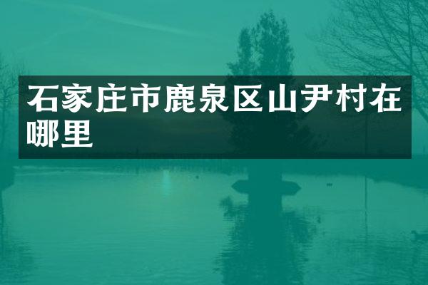 石家庄市鹿泉区山尹村在哪里