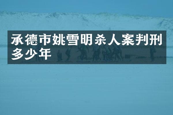 承德市姚雪明案判刑多少年