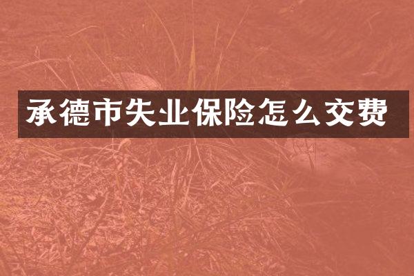承德市失业保险怎么交费