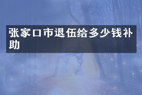 张家口市退伍给多少钱补助