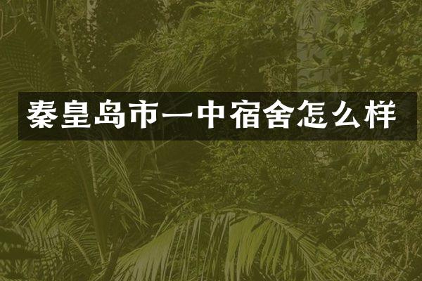 秦皇岛市一中宿舍怎么样