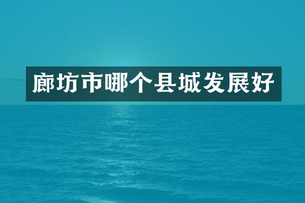廊坊市哪个县城发展好