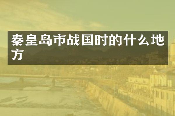 秦皇岛市战国时的什么地方