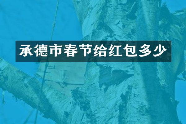 承德市春节给红包多少
