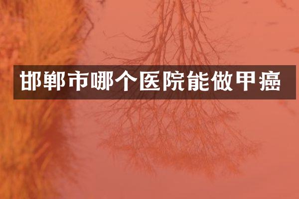 邯郸市哪个医院能做甲癌