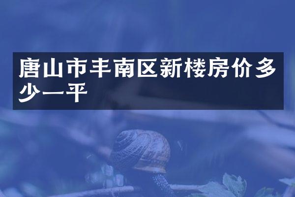 唐山市丰南区新楼房价多少一平
