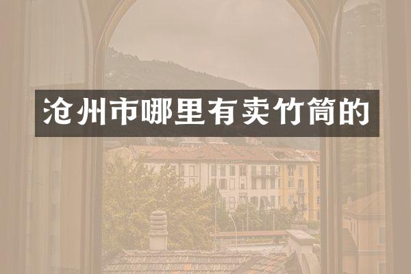 沧州市哪里有卖竹筒的