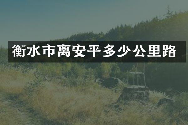 衡水市离安平多少公里路