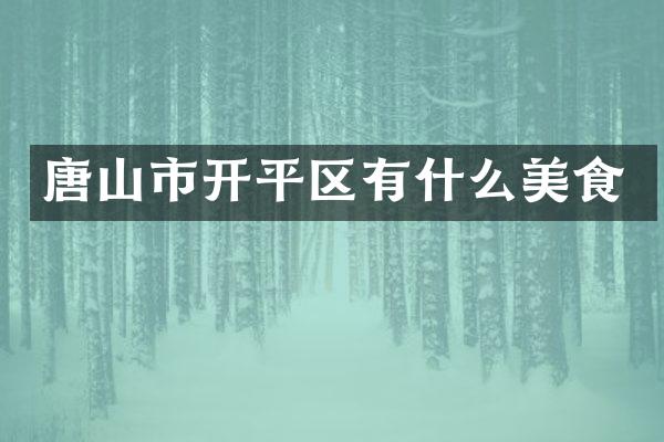 唐山市开平区有什么美食