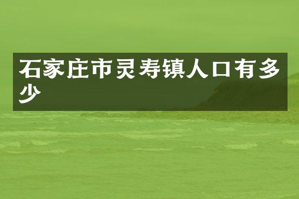 石家庄市灵寿镇人口有多少