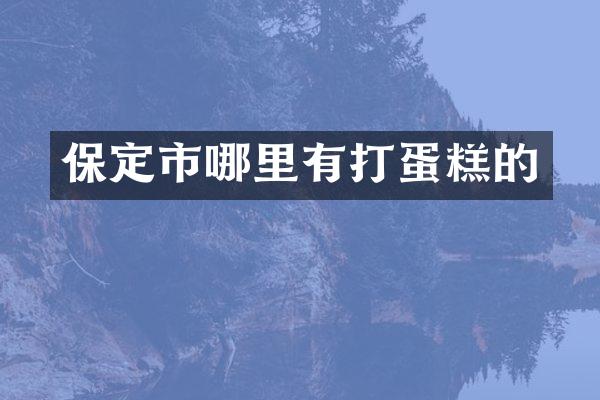 保定市哪里有打蛋糕的